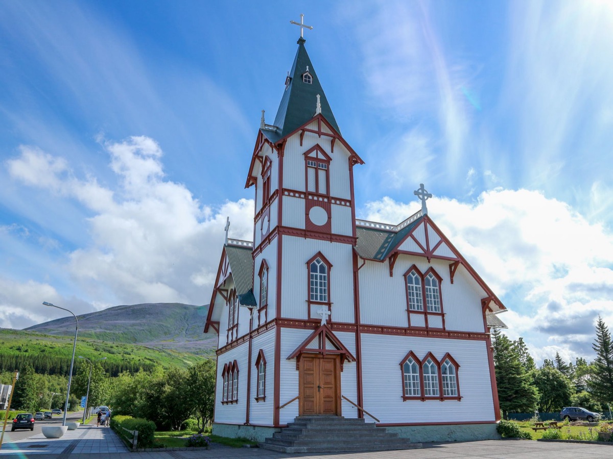 hotel exterior en Islandia