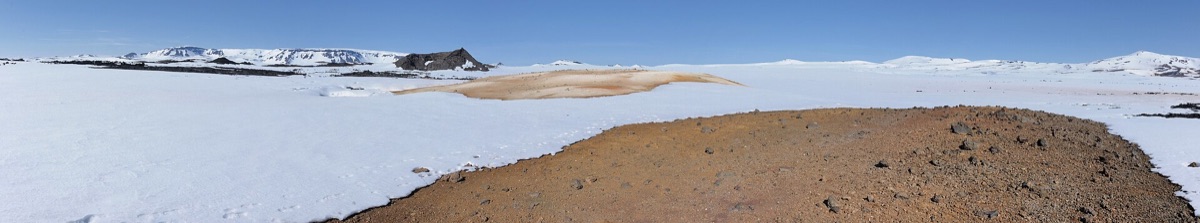 Piste de randonnée d'Iceland avec neige