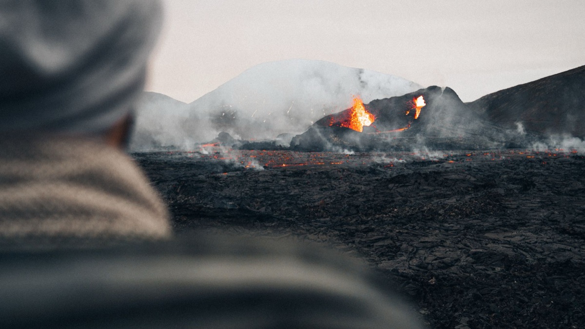 Campo de lava em Islandia