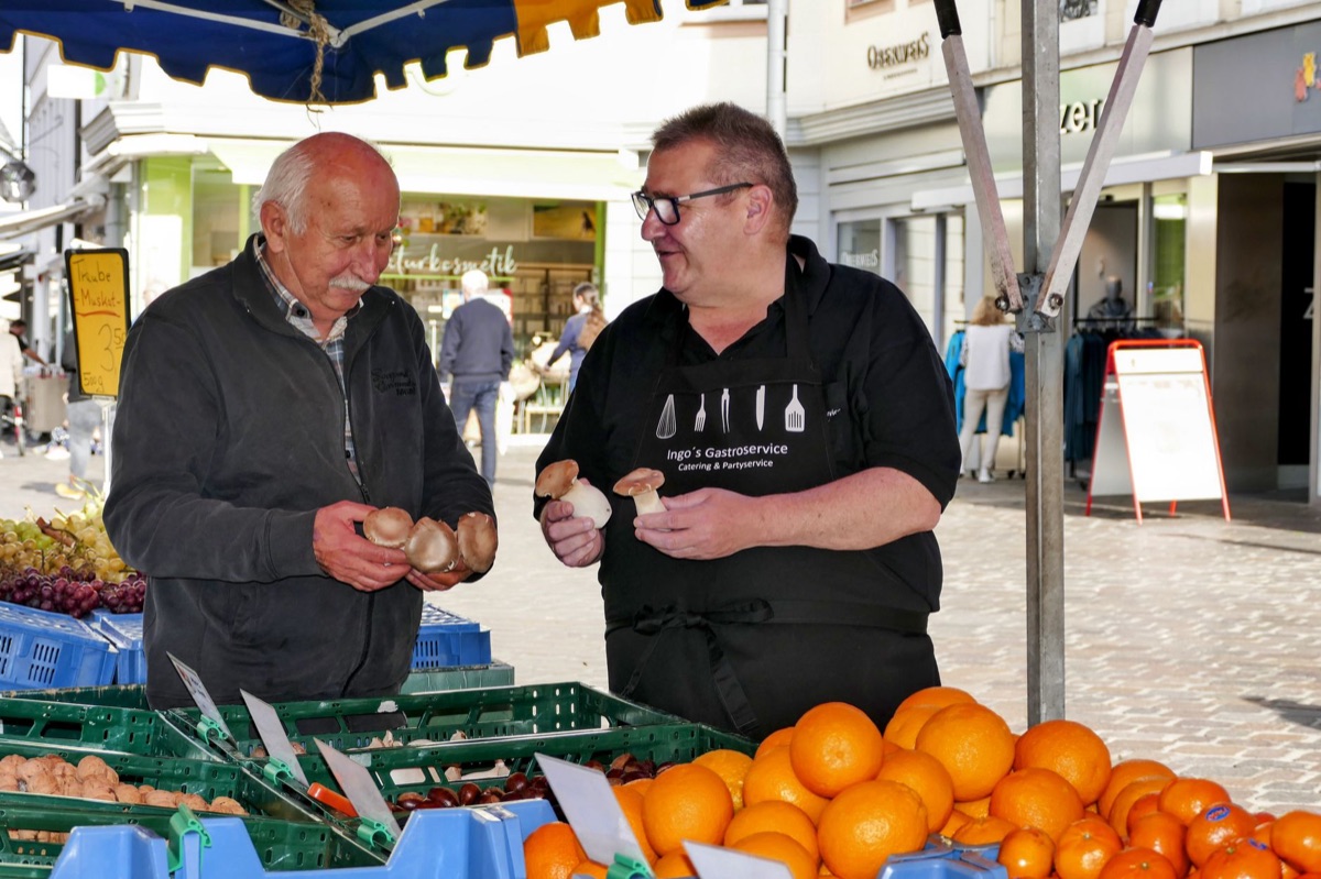 Icelandic local food market with organic produce