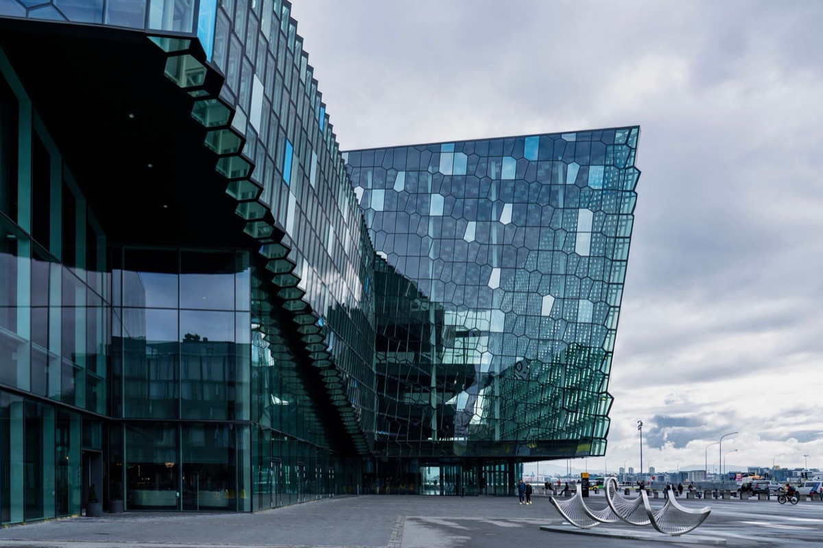 Harpa concert hall exterior in Reykjavik
