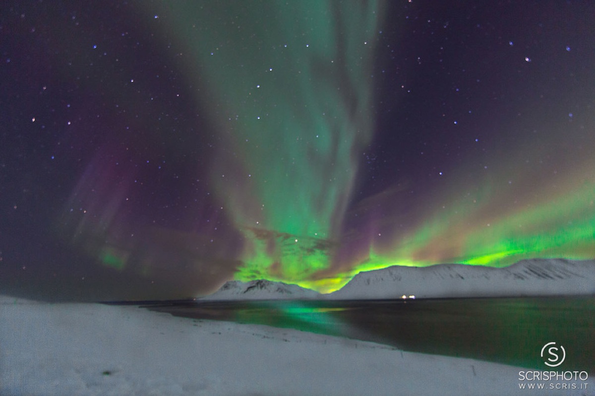 Ijsige Winter-Orla in Island
