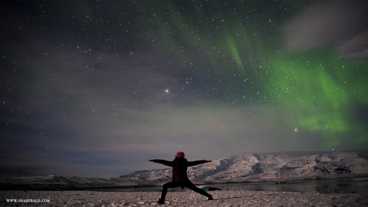 Aurora Borealis in Winter in Island